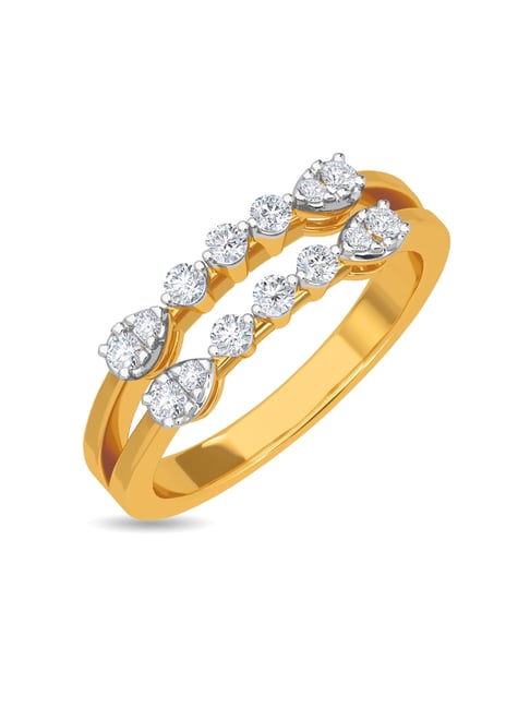 Kisna Diamond & Gold Jewellery Robbie 14k (585) Diamond & Gold Ring For Women-picture-31