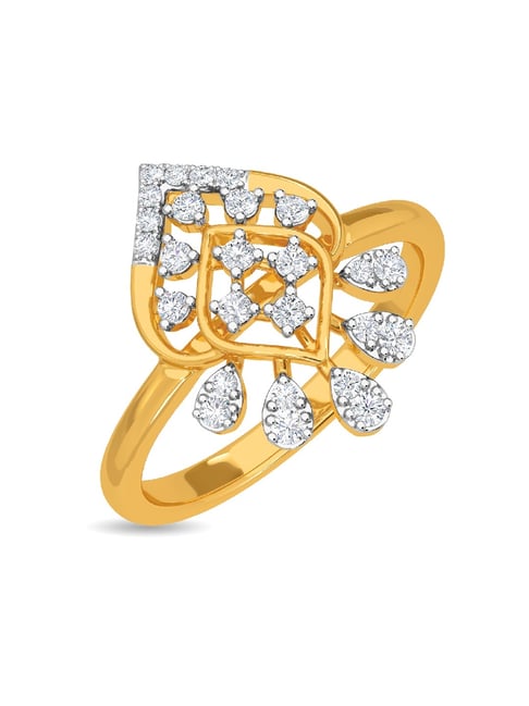 Kisna Diamond & Gold Jewellery Winifred 14k (585) Diamond & Gold Ring For Women-picture-33