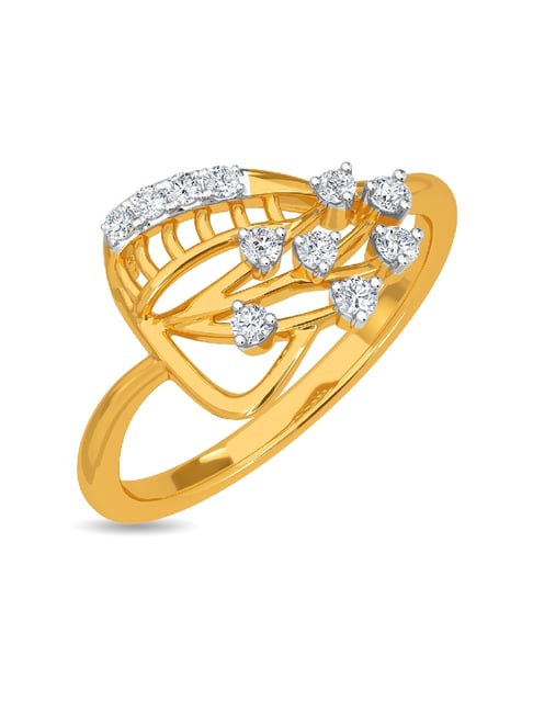 Kisna Diamond & Gold Jewellery Catherine 14k (585) Diamond & Gold Ring For Women-picture-29