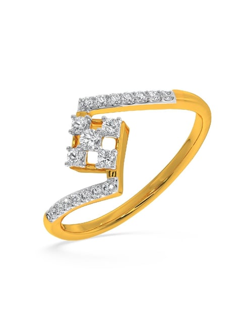Kisna Diamond & Gold Jewellery Leah 18k (750) Diamond & Gold Ring For Women-picture-28