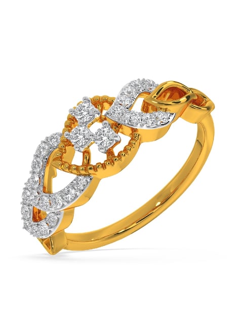 Kisna Diamond & Gold Jewellery Madeleine 18k (750) Diamond & Gold Ring For Women-picture-16