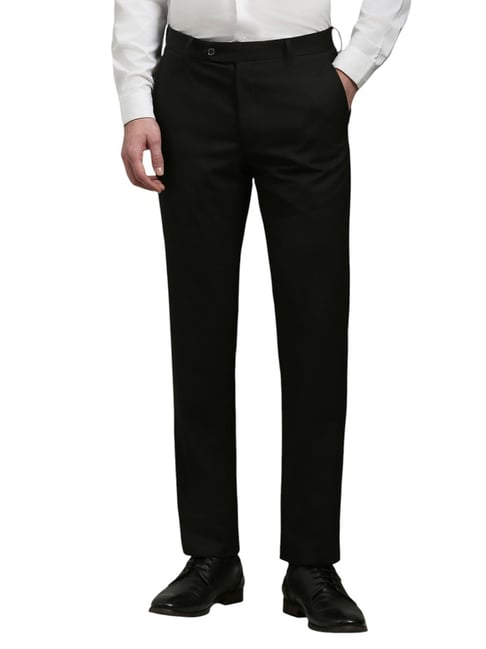 Louis Philippe Black Slim Fit Trousers-picture-27