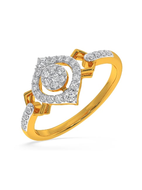 Kisna Diamond & Gold Jewellery Naomi 14k (585) Diamond & Gold Ring For Women-picture-17