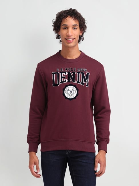 U.S. Polo Assn. Denim Co. Red Cotton Regular Fit Printed Sweatshirt-picture-28
