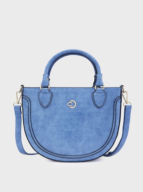 Blue Satchel Caprese Bags Blue CAPRESE Embroidered Shoulder Bag Blue