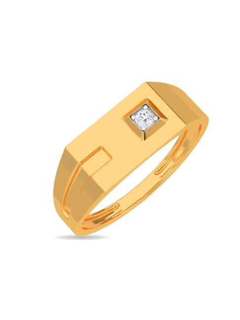 Kisna Diamond & Gold Jewellery THE CONFIDENT MALE 14k (585) Diamond & Gold Ring For Men