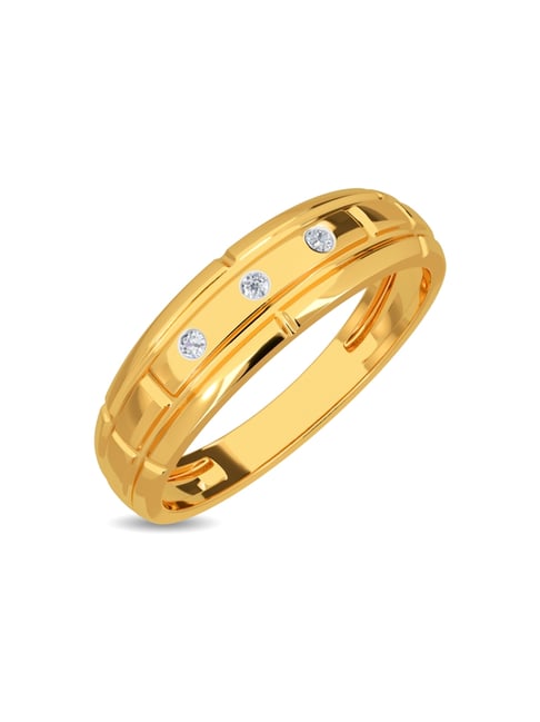 Kisna Diamond & Gold Jewellery Liam 14k (585) Diamond & Gold Ring For Men