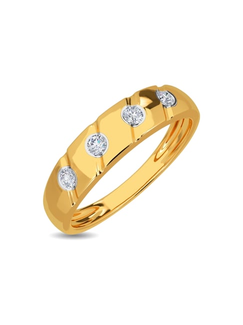Kisna Diamond & Gold Jewellery Grayson 14k (585) Diamond & Gold Ring For Men-picture-39
