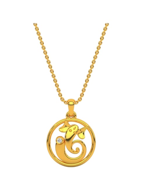 Kisna Diamond & Gold Jewellery 14k Divine Ganesha Pendant
