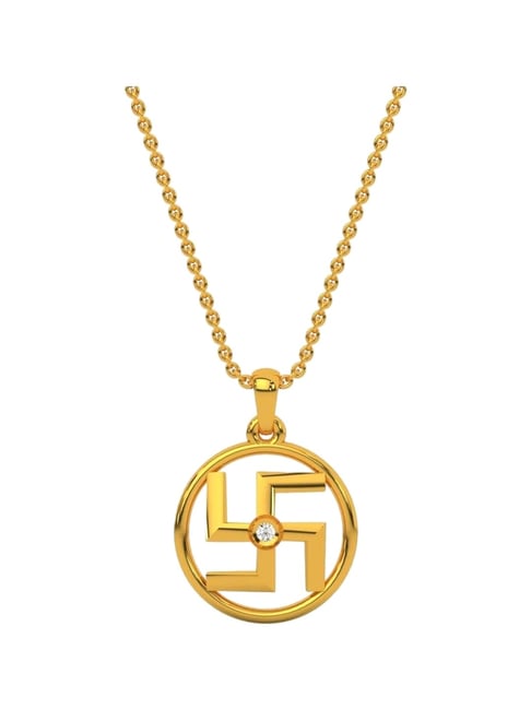 Kisna Diamond & Gold Jewellery 18k The Swastik Pendant