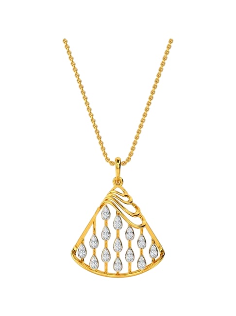 Kisna Diamond & Gold Jewellery 18k Yama Diamond Pendant-picture-24