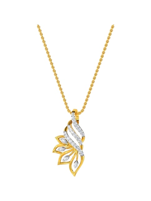 Kisna Diamond & Gold Jewellery 14k Criss Diamond Pendant