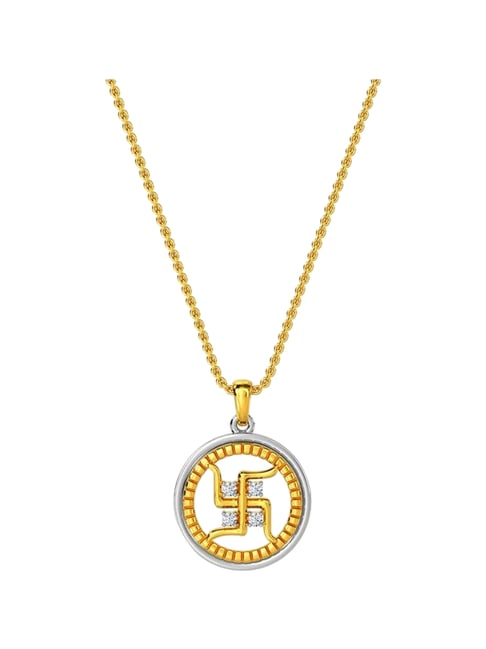 Kisna Diamond & Gold Jewellery 18k Swastik Pendant