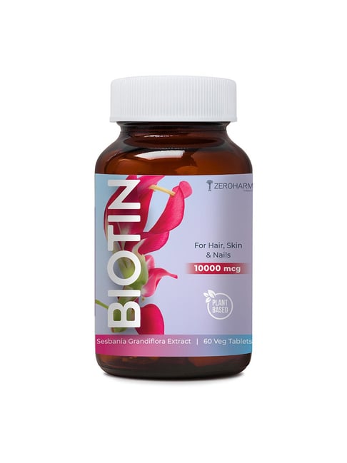 Zeroharm Biotin 10000 MCG - 60Pcs