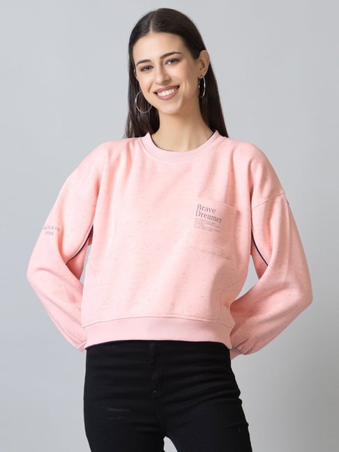 FEMEA Peach Fleece Solid Full Sleeves Sweatshirt-picture-38