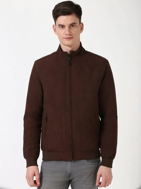 Buy Peter England Brown Regular Fit Jacket for Mens Online Tata CLiQ