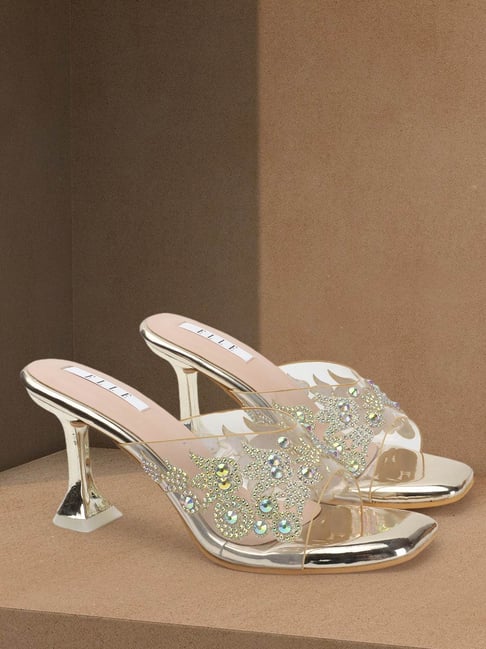 Elle Women's Gold Casual Stilettos-picture-45