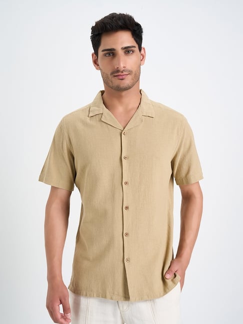 7 Alt By Pantaloons Green Cotton Relaxed Fit Shirt-picture-27