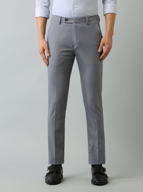 Arrow Grey Slim Fit Trousers-picture-20