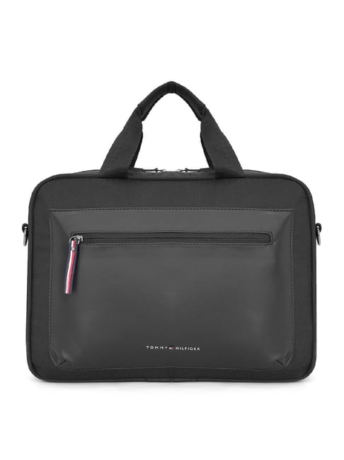 TOMMY HILFIGER Monett Black Polyester Laptop Messenger Bag