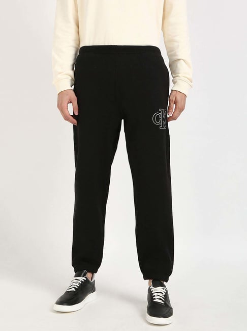 Calvin Klein Jeans Black Cotton Relaxed Fit Joggers