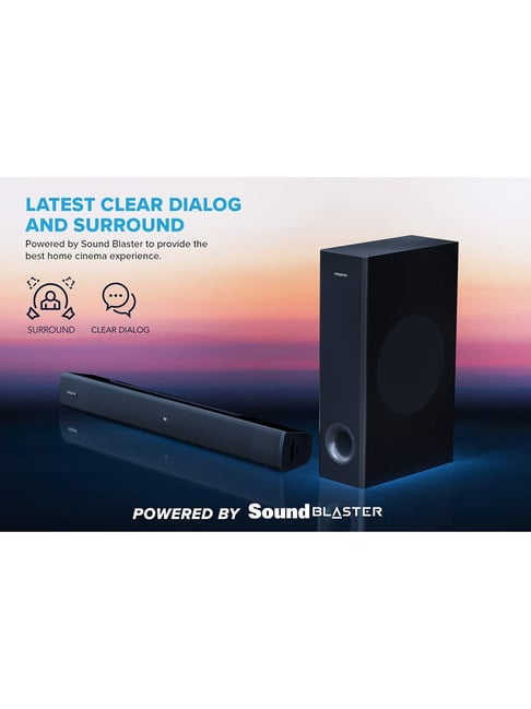 Subwoofer Soundblaster Soundbar Creative Black Stage V2 Channel