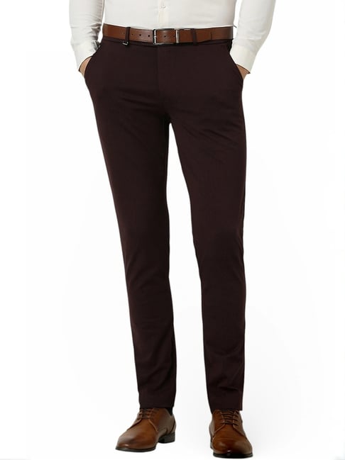 Van Heusen Brown Slim Fit Trousers-picture-33