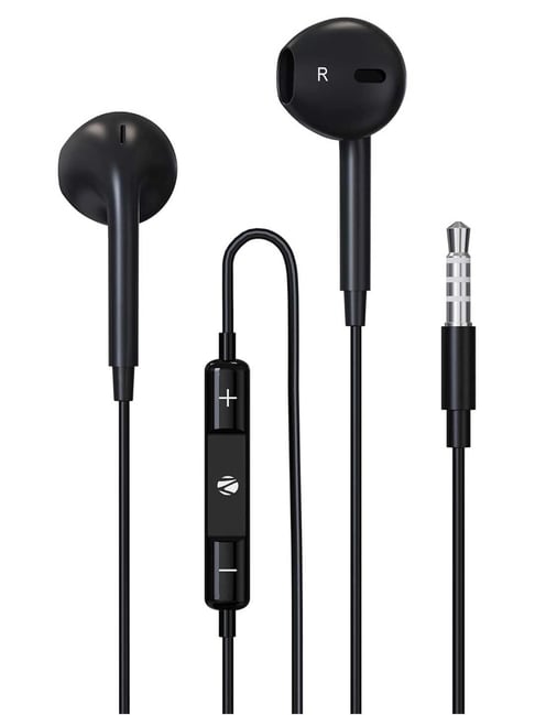 Zebronics Black Zeb-Buds 30 Stereo Wired in Ear Earphone with  Microphone