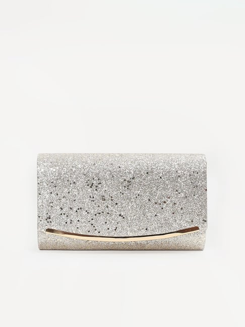 Code by Lifestyle Silver Embellished Clutch-picture-15