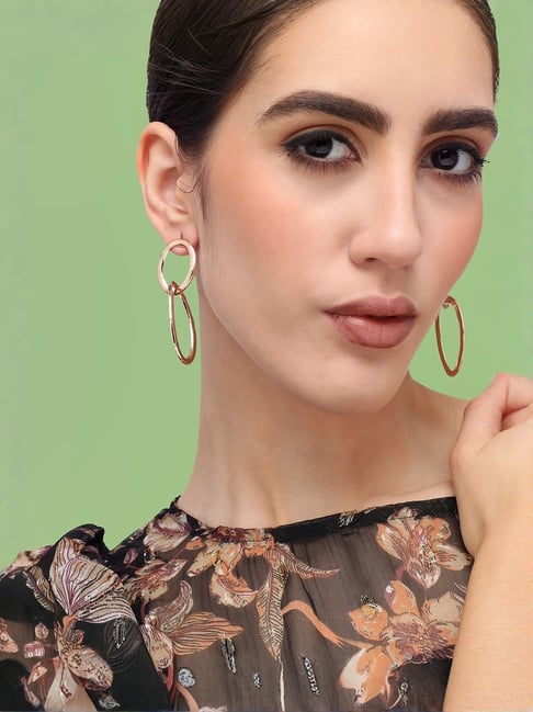 Sohi Gold Plated Designer Party Drop Earrings-picture-46