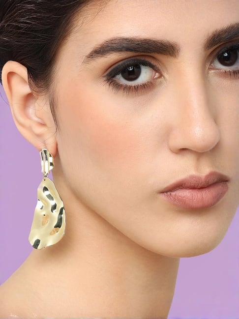 Sohi Gold Plated Party Designer Stone Drop Earrings-picture-30