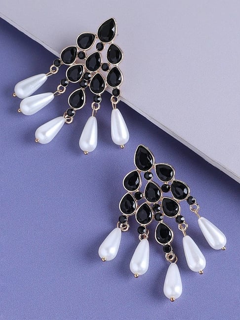 Sohi Gold Plated Designer Stone Party Dangler Earrings-picture-41