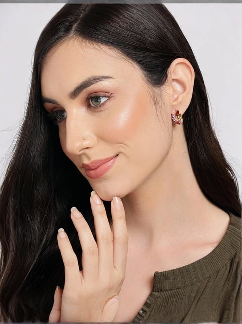 Sohi Gold-Toned Contemporary Hoop Earrings-picture-40