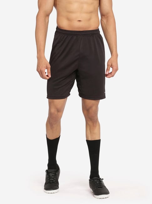 Kipsta by Decathlon Black Slim Fit Sports Shorts
