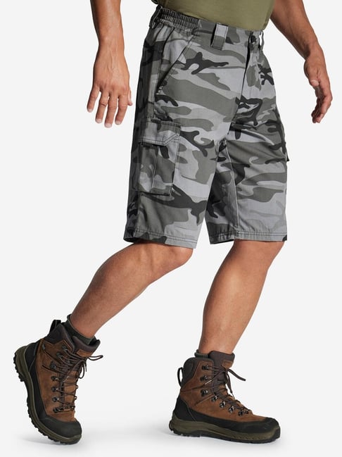 Decathlon Cotton Hiking Shorts Solognac By Decathlon Grey Slim Fit