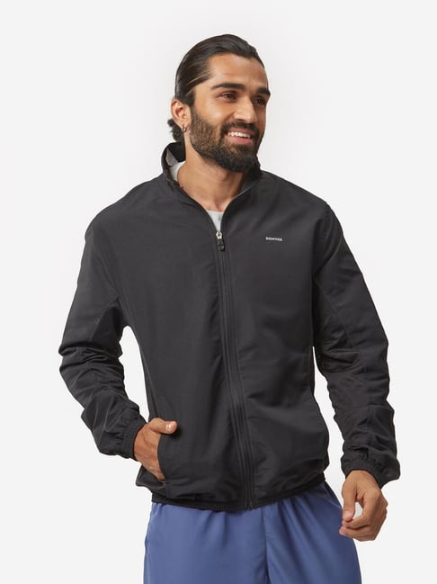 Domyos By Decathlon Black Slim Fit Sports Jacket
