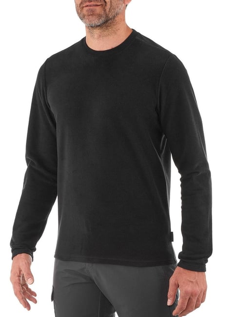 Quechua by Decathlon Black Slim Fit Sports Sweatshirt