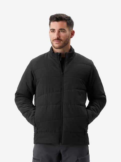 Forclaz by Decathlon Black Slim Fit Quilted Sports Jacket
