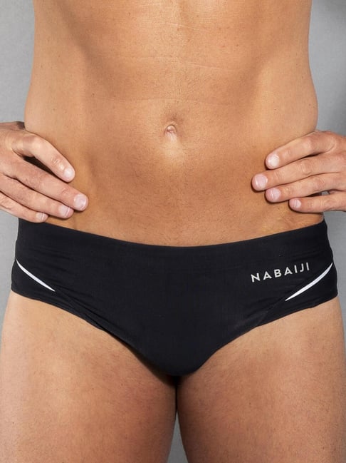 Nabaiji by Decathlon Black Slim Fit Swim Briefs
