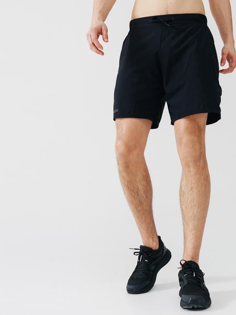 Kalenji by Decathlon Black Slim Fit Sports Shorts