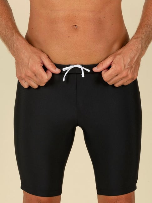 Decathlon Mens Black Swim Shorts Nabaiji By Decathlon Black Skinny