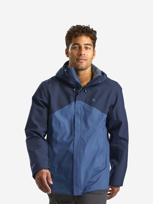 Quechua By Decathlon Asphalt Blue Slim Fit Sports Hoodie