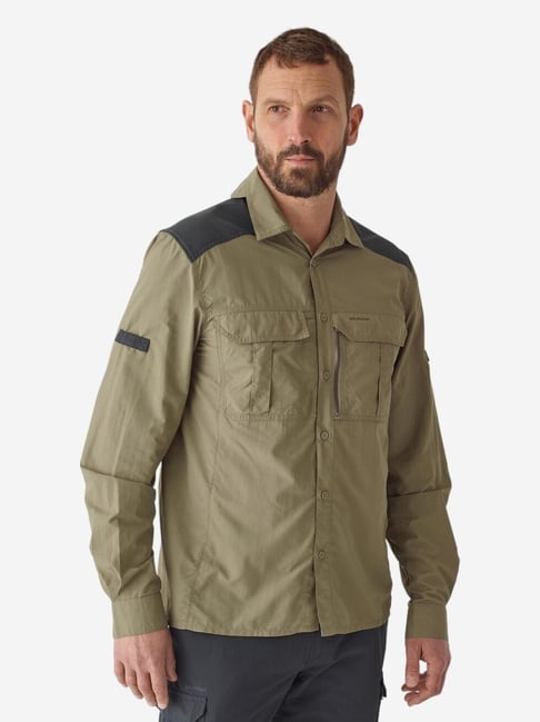 Solognac by Decathlon Green Slim Fit Shirt