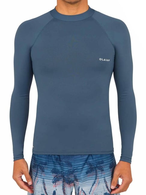 Olaian by Decathlon Storm Grey Skinny Fit Sports T-Shirt