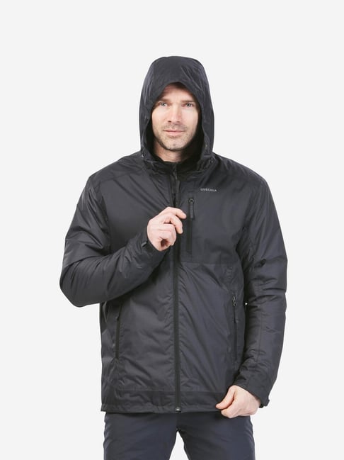 Quechua by Decathlon Black Slim Fit Sports Hoodie