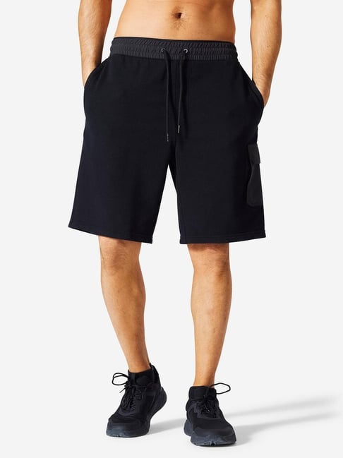 Buy Domyos By Decathlon Black Slim Fit Sports Shorts for Mens