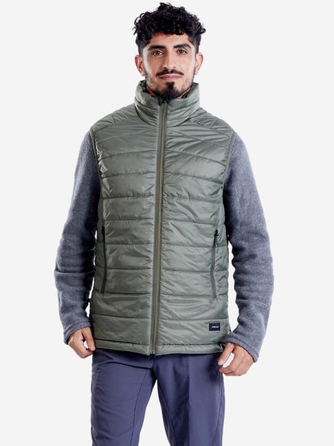 Forclaz by Decathlon Green Slim Fit Quilted Sports Jacket-picture-31