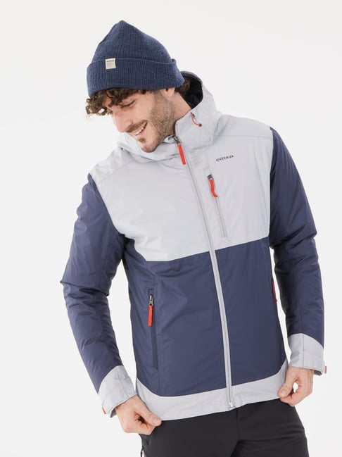 Quechua By Decathlon Pearl Grey Slim Fit Colour Block Sports