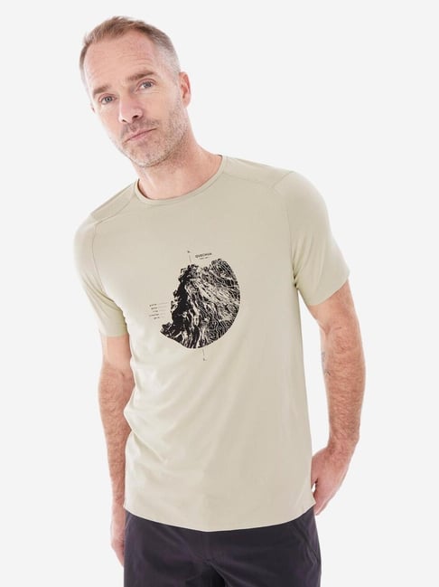Quechua by Decathlon Beige Slim Fit Printed Sports T-Shirt-picture-23