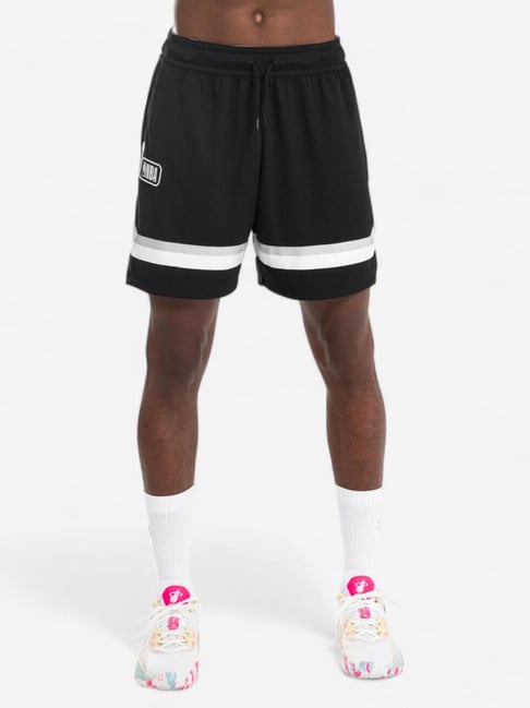 Tarmak By Decathlon Black Slim Fit Sports Shorts